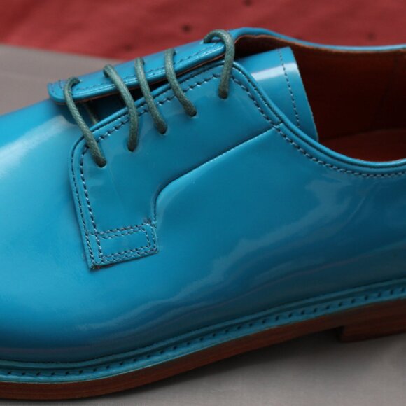 Florsheim by Duckie Brown Patent Leather Oxfords in Aqua Blue main image 2
